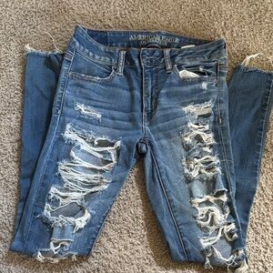 American Eagle Outfitters Women's Ripped Denim Jeans